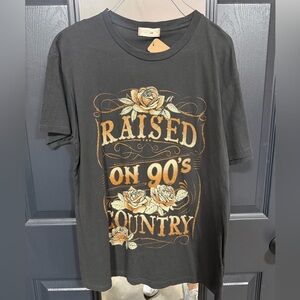 Altar’d State Raised on 90s Country Graphic Tee XS Western Boho
